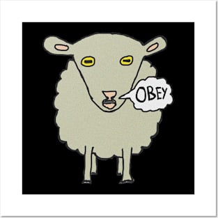 Obey Sheep Posters and Art